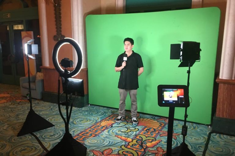 social light video booth ring light at hotel