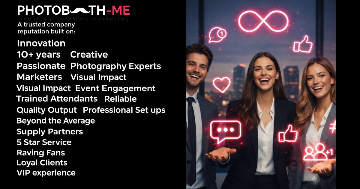 The most trusted photobooth suppliers with 10+ years photography, photobooth and marketing experience